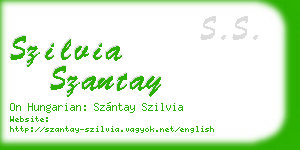 szilvia szantay business card